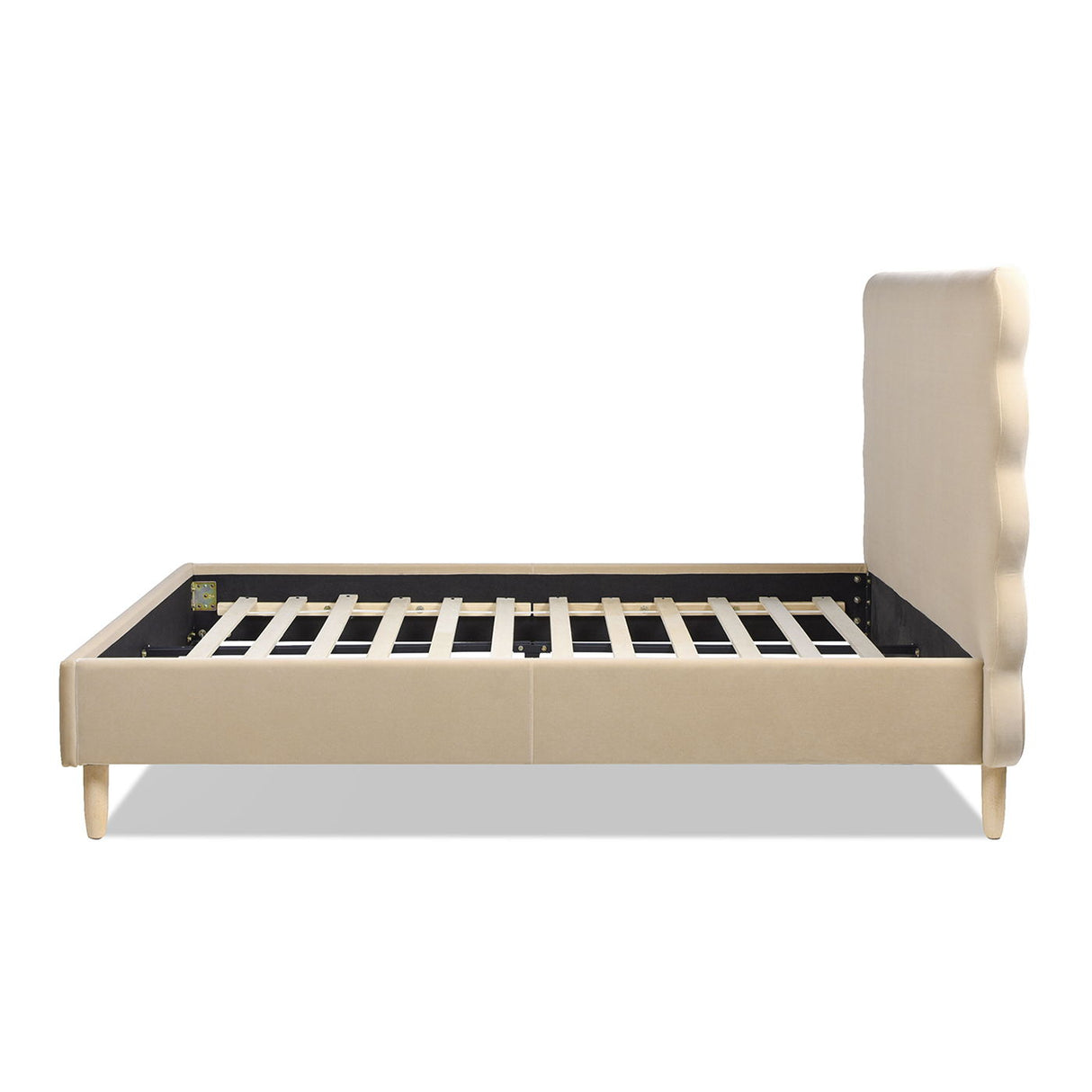 Stockholm - Modern Wavy Headboard Platform Bed by Couch.com