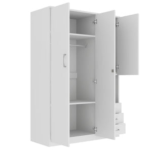 2 Doors Wardrobe Storage For Bedroom With Shelves And 3 Drawers by Couch.com