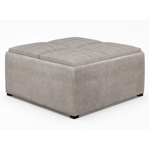 Avalon - Square Coffee Table, Storage Ottoman by Couch.com