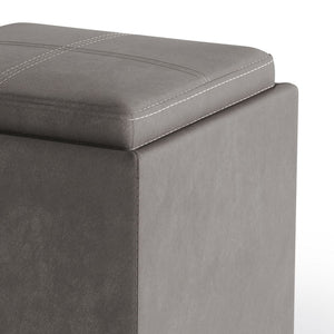 Rockwood - Upholstered Cube Storage Ottoman With Tray by Couch.com