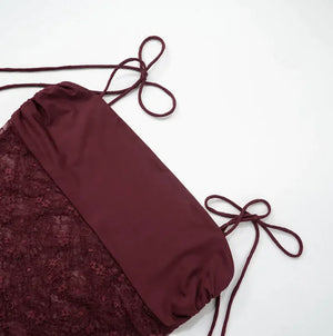 Transparent Mesh Lace Beach Dress