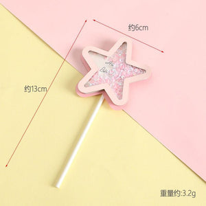 3PCS Love Happy Birthday Cake Toppers Star Cupcake Toppers Cake Decorations Glitter Star Cupcake Picks White Cloud Toothpicks for Baby Shower Stars Cupcake Topper Flags For Wedding Kids Birthday Party Supplies Cake Decoration