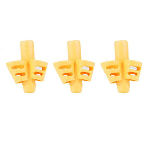 3Pcs/Set Soft Silica Pencil Grasp Two-Finger Gel Pen Grips Children Writing Training Correction Tool Pens Holding for Kids Gifts Children's School Supplies Triangular Correction Children's Writing Tool