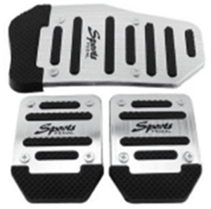 3Pcs/Set Universal Aluminum Manual Transmission Non-Slip Car Pedal Cover Set Kit Pedals Red Blue Silver Car Vehicle Sports Accelerator Brake No Drill Non-Slip Performance Car Rest Pedal Brake Auto Sports Gas Fuel Petrol Clutch Brake Pad Auto Accessories