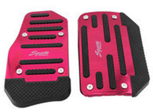 3Pcs/Set Universal Aluminum Manual Transmission Non-Slip Car Pedal Cover Set Kit Pedals Red Blue Silver Car Vehicle Sports Accelerator Brake No Drill Non-Slip Performance Car Rest Pedal Brake Auto Sports Gas Fuel Petrol Clutch Brake Pad Auto Accessories