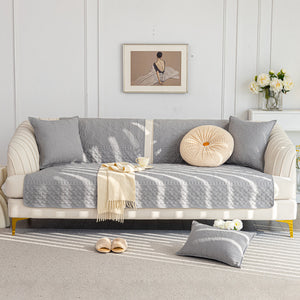 Cotton Quilted Sofa Cover, Non-Slip Couch Protector Fits Backrest, Seat & Armrest