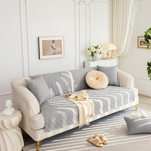 Cotton Quilted Sofa Cover, Non-Slip Couch Protector Fits Backrest, Seat & Armrest