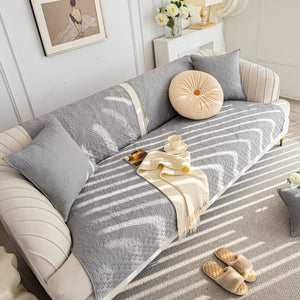 Cotton Quilted Sofa Cover, Non-Slip Couch Protector Fits Backrest, Seat & Armrest