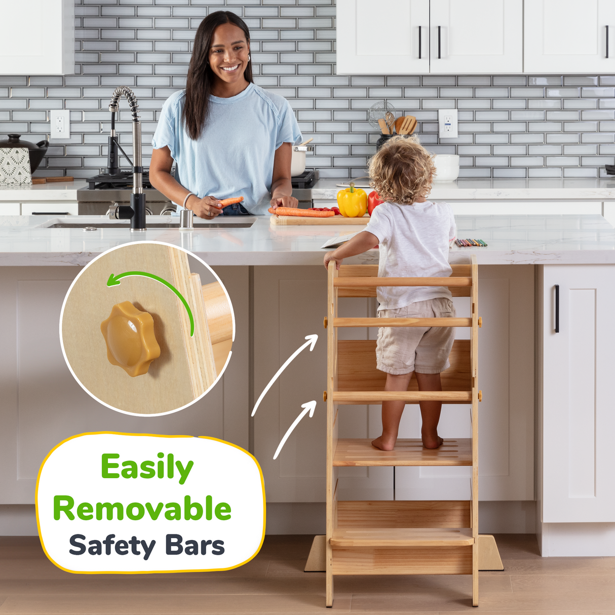 Toddler Tower - Adjustable Kitchen Stool Helper