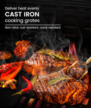 3 & 4-Burner Propane Gas Grills with Side Burners, for Outdoor Cooking, BBQ, Patio, Camping