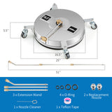4000PSI Pressure Washer Surface Cleaner Stainless Steel with Casters