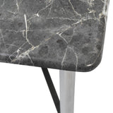 47" Black and Silver Wood And Metal Cross Legs Coffee Table