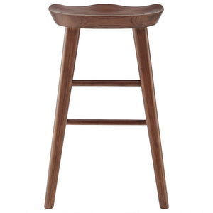 25" Brown Manufactured Wood Backless Counter Height Bar Chair