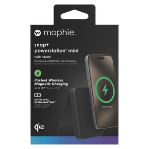 mophie Snap Plus Qi2 Universal Portable Battery with Stand 5,000 mAH by mophie