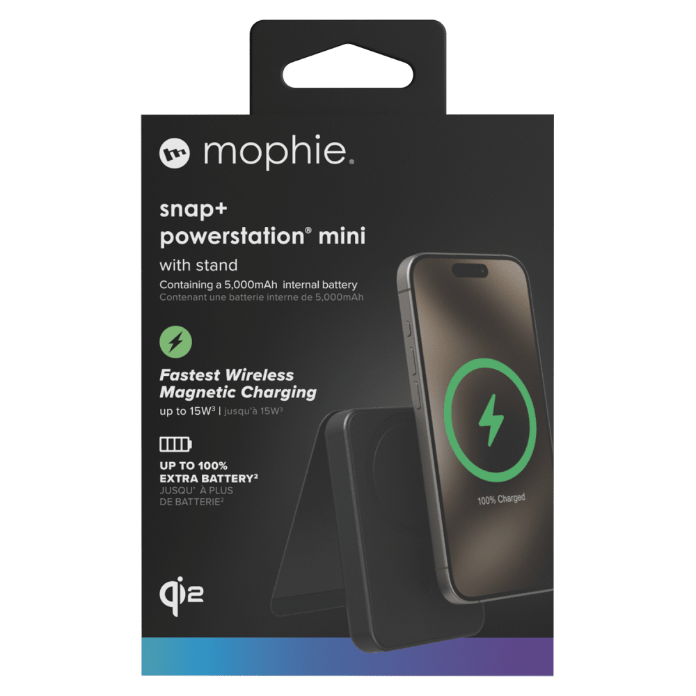 mophie Snap Plus Qi2 Universal Portable Battery with Stand 5,000 mAH by mophie