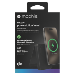 mophie Snap Plus Qi2 Universal Portable Battery with Stand 5,000 mAH by mophie