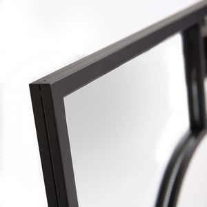 24" Graphite Metal Square Framed Accent Mirror