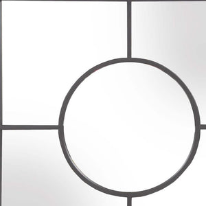 24" Graphite Metal Square Framed Accent Mirror