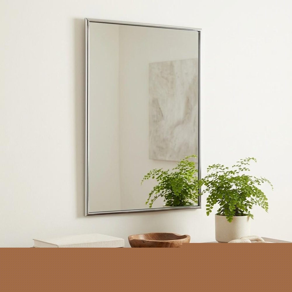 36" Gunmetal Metal Framed Accent Mirror