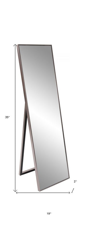 Sleek Brushed Brass Rectangular Full Length Standing Mirror