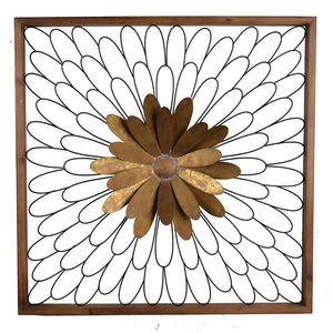 30" X 2" Black Iron Square Framed Art