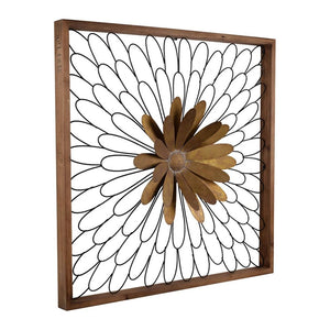 30" X 2" Black Iron Square Framed Art