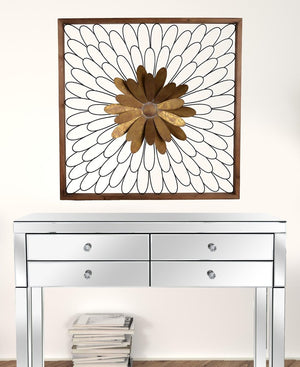 30" X 2" Black Iron Square Framed Art