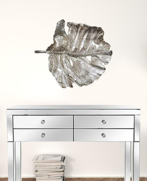 Set of Two Gray Aluminum Novelty Hanging Dimensional Sculpture