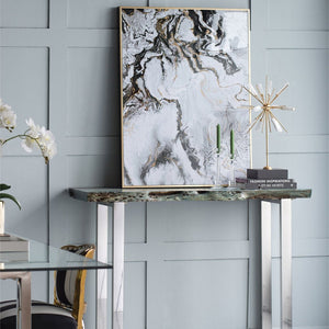Set of Two White Framed Art