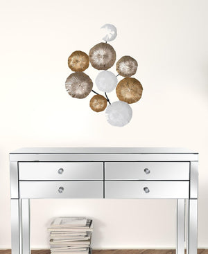 24" X 2" Gold Metal Novelty Hanging Dimensional Sculpture