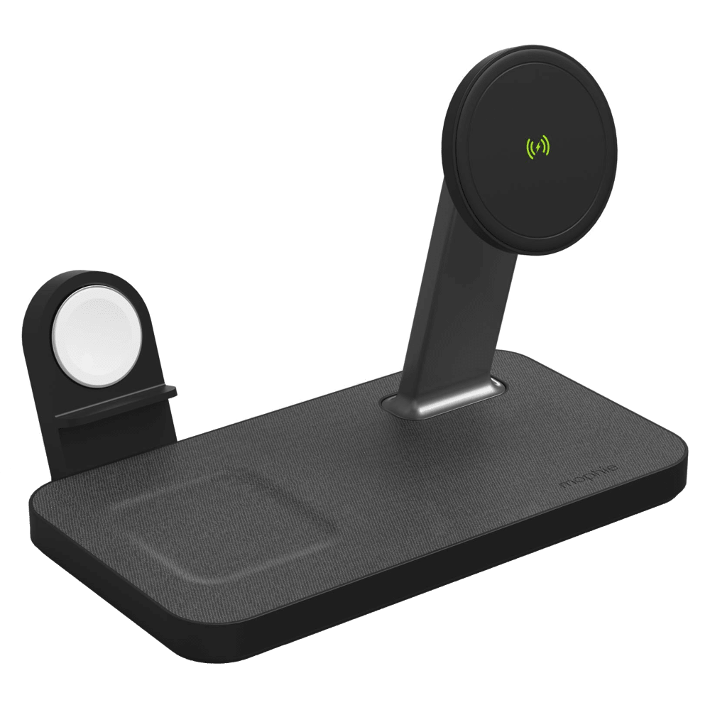 mophie Snap Plus MagSafe 3 in 1 Wireless Charging Stand Black by mophie