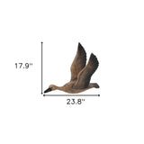 Set of Three Brown Wood Novelty Hanging Dimensional Sculpture