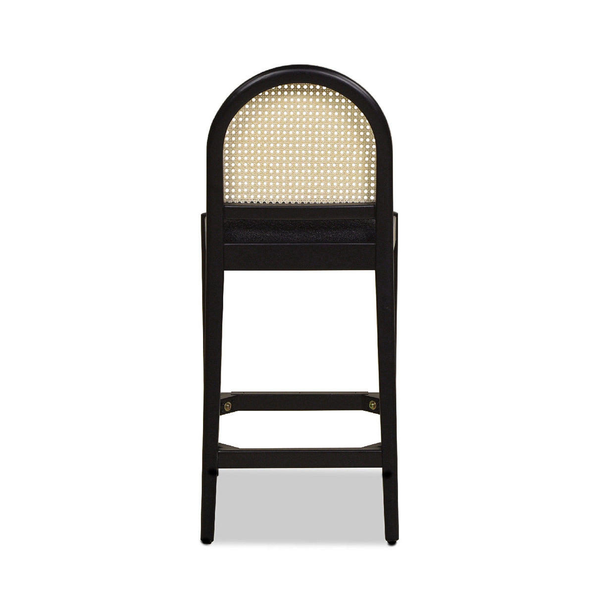 Arlin Upholstered Stool with Curved Back and Footrest - Set of 2