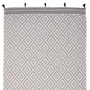 Gray Tribal Design Turkish Towel Beach Blanket