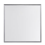 29" Silver Mirrored Square Coffee Table With Shelf