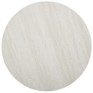 33" Silver Manufactured Wood And Metal Round Coffee Table