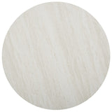 33" Silver Manufactured Wood And Metal Round Coffee Table