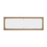 43" Clear and Gold Glass Console Table With Shelves
