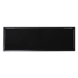 42" Black Glass Frame Console Table With Shelves