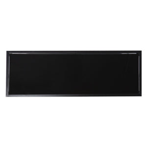 42" Black Glass Frame Console Table With Shelves