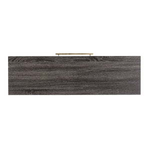 48" Gray and Gold Wood and Metal Frame Console Table With Drawer