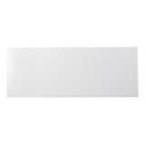 42" White and Black Glass Sled Console Table