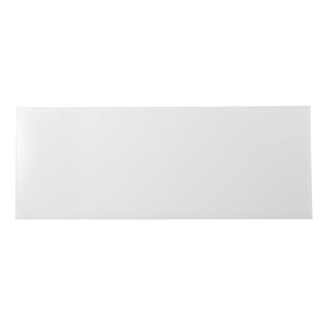 42" White and Black Glass Sled Console Table