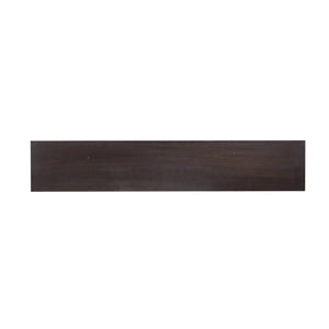 54" Espresso and Black Wood and Iron Console Table