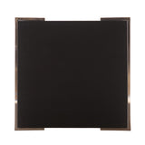 24" Black Geometric Metal Square End Table
