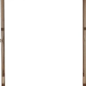 23" Champagne Glass And Iron Square End Table