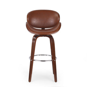 Lumos - Mid Century Modern Upholstered Swivel Barstool by Couch.com
