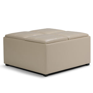 Avalon - Square Coffee Table, Storage Ottoman by Couch.com