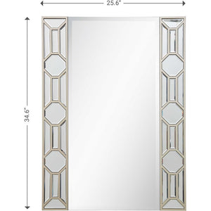 35" Champagne Accent Wood Framed Mirror