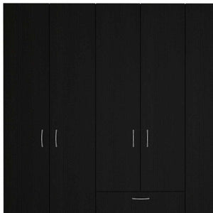71" Black and White Single Drawer Combo Dresser